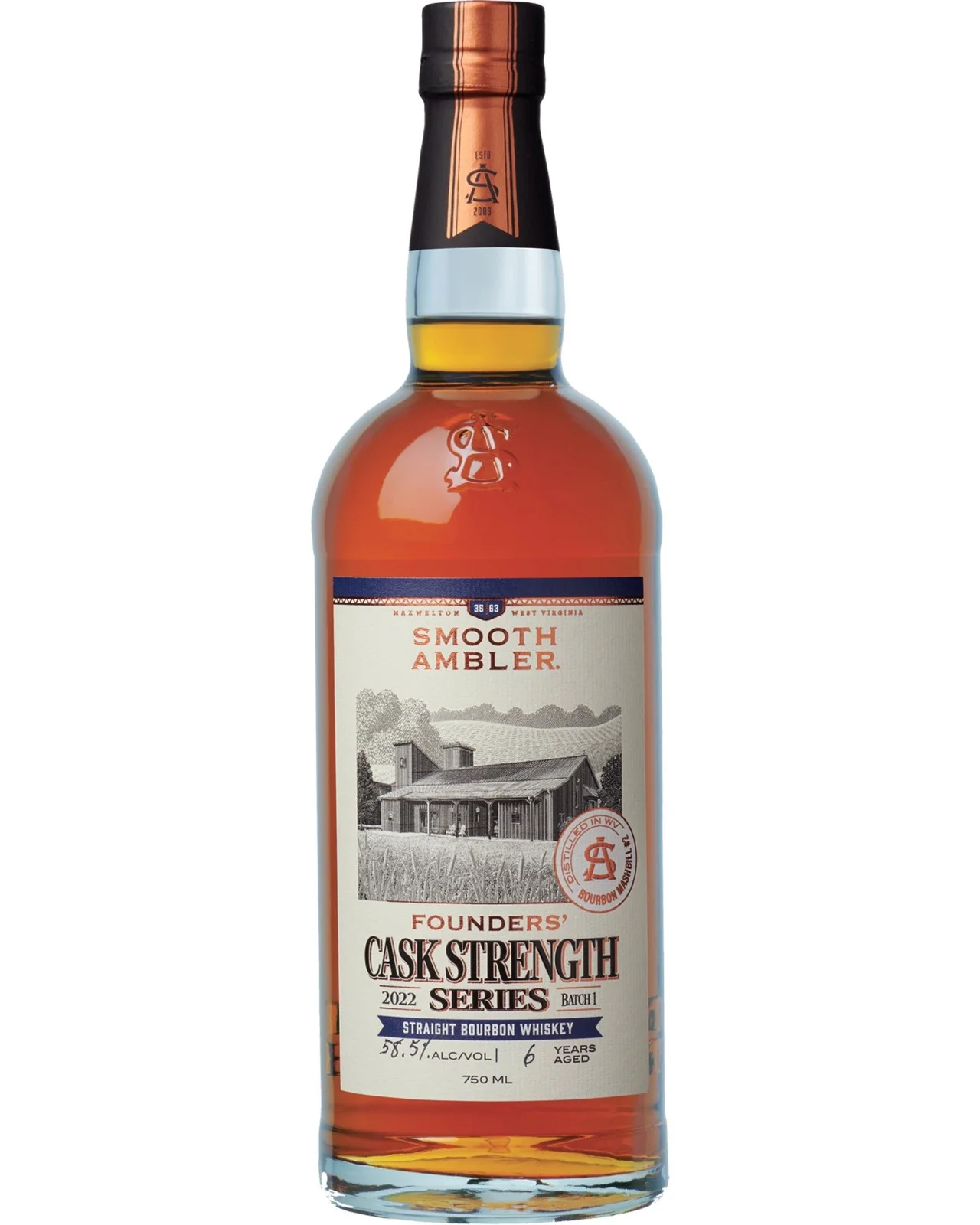 Smooth Ambler Founders Cask Strength Straight Bourbon Whiskey 750ml — Smooth Ambler