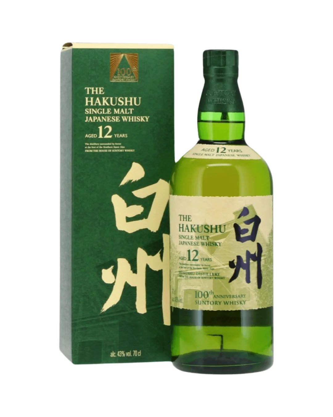 Suntory Hakushu 100th Anniversary 12 Year Old Single Malt Whisky 750ml — Suntory