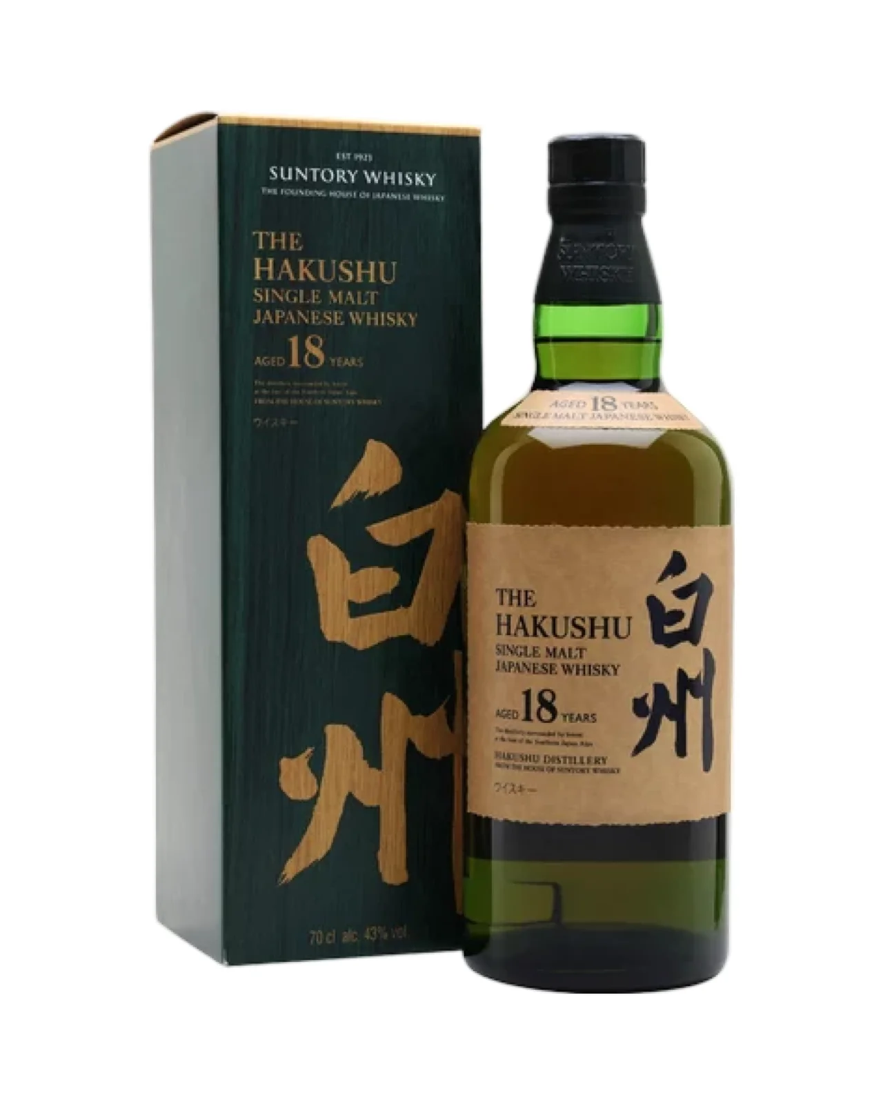 Suntory Hakushu 18 Year Old Single Malt Japanese Whisky — Suntory