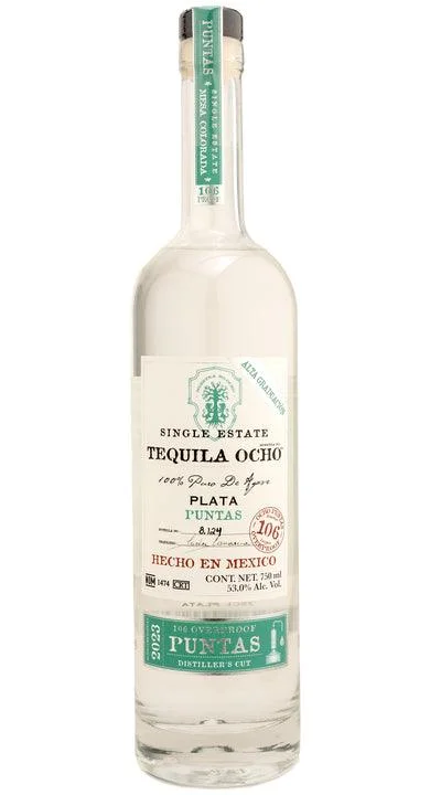 Tequila Ocho Plata 2023 Puntas Tequila (106 Proof) — Ocho
