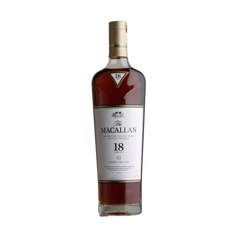 The Macallan 18 Year Old Sherry Oak Cask Highland Single Malt Scotch Whisky 2023 Edition — The