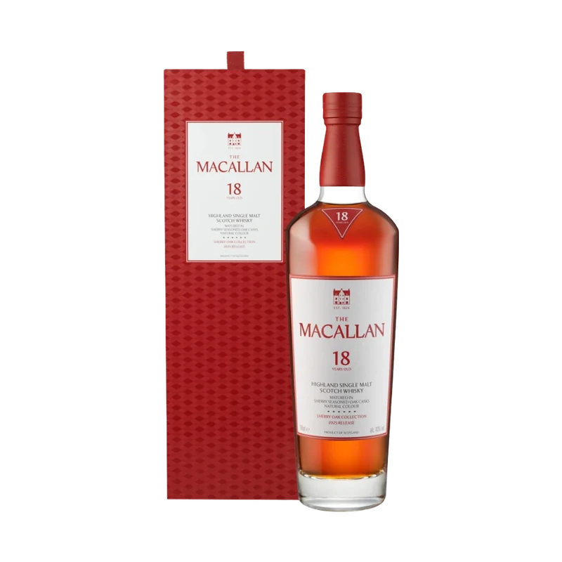 The Macallan 18 Year Old Sherry Oak Cask Highland Single Malt Scotch Whisky — The