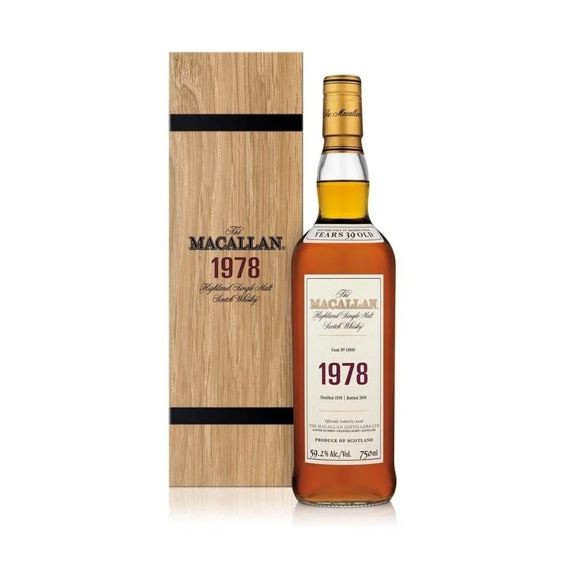 The Macallan 39 Year Old 1978 Cask No. 13810 Fine & Rare Highland Single Malt Scotch Whiskey — The