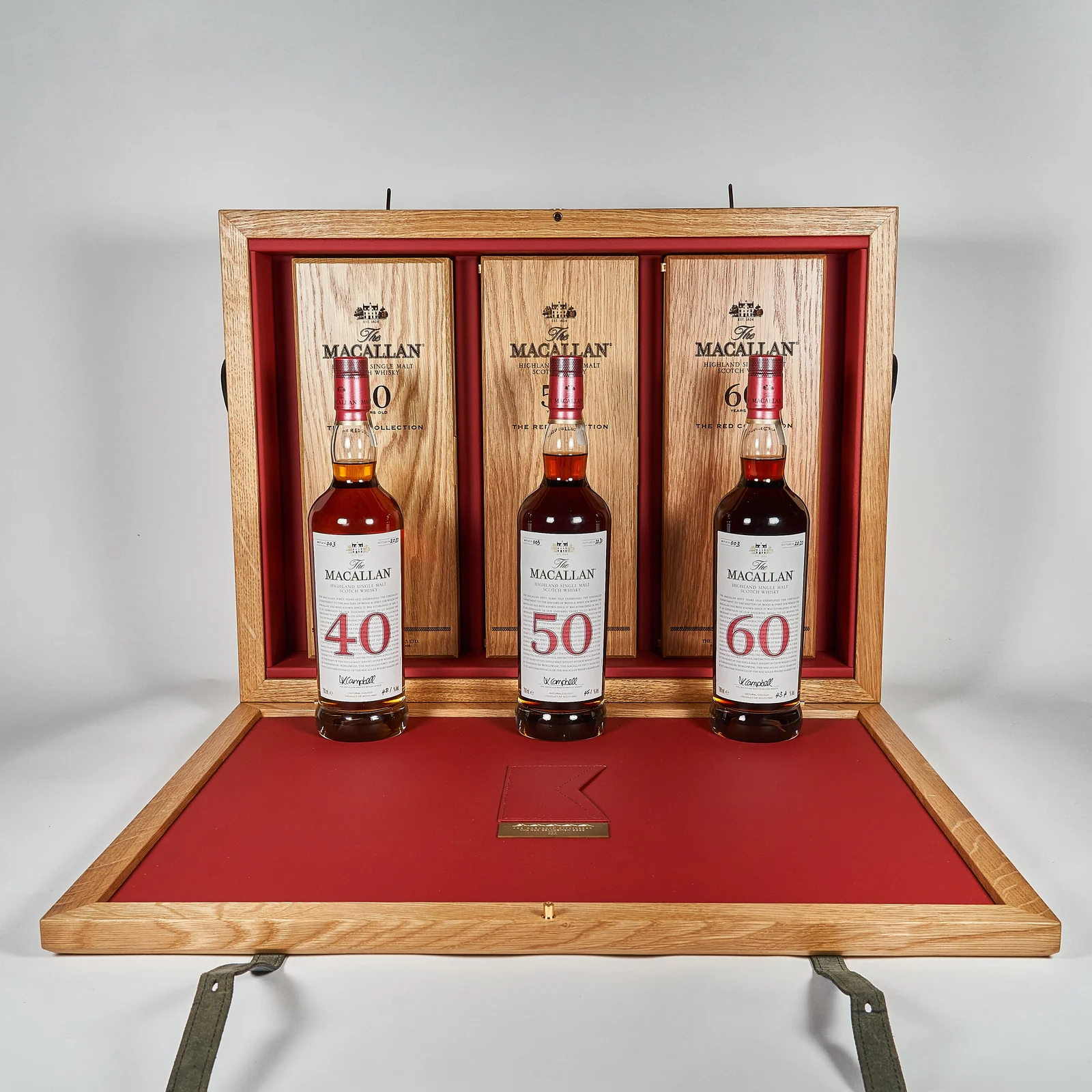 The Macallan Red Collection Trunk 40yo 50yo 60yo Limited Edition 3 x 700ml — Macallan