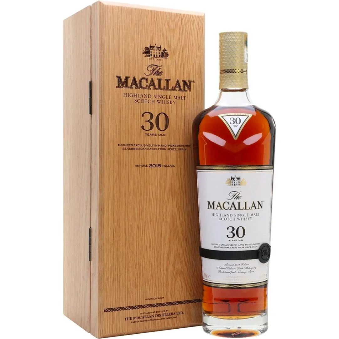 The Macallan Sherry Oak 30 Year Single Malt Scotch Whisky 750 mL — The Macallan