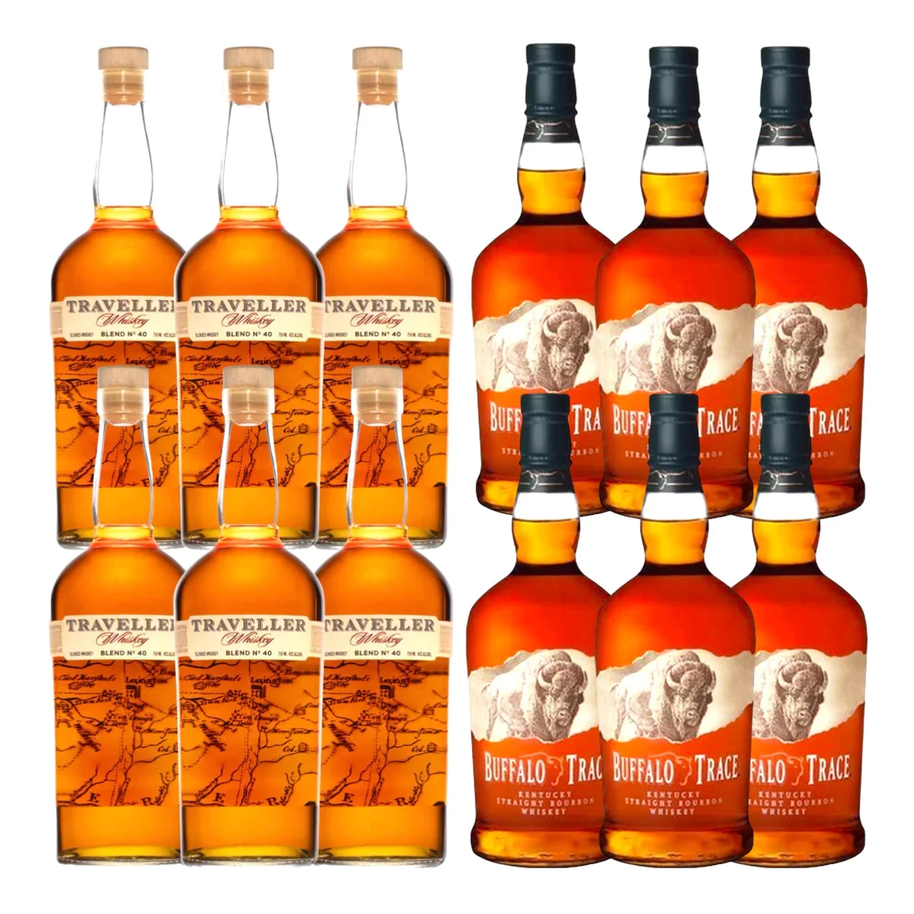 Traveller Whiskey & Buffalo Trace Bourbon Bundle 12-Pack — Buffalo Trace