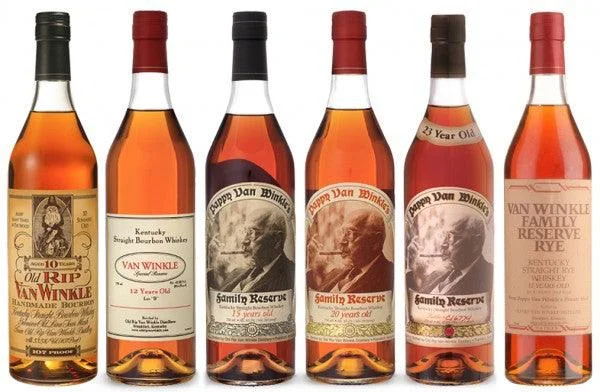 Van Winkle Line up - 10 year, 12 year, 13 year (rye), 15 year, 20 year, 23 year — Portage Liquors
