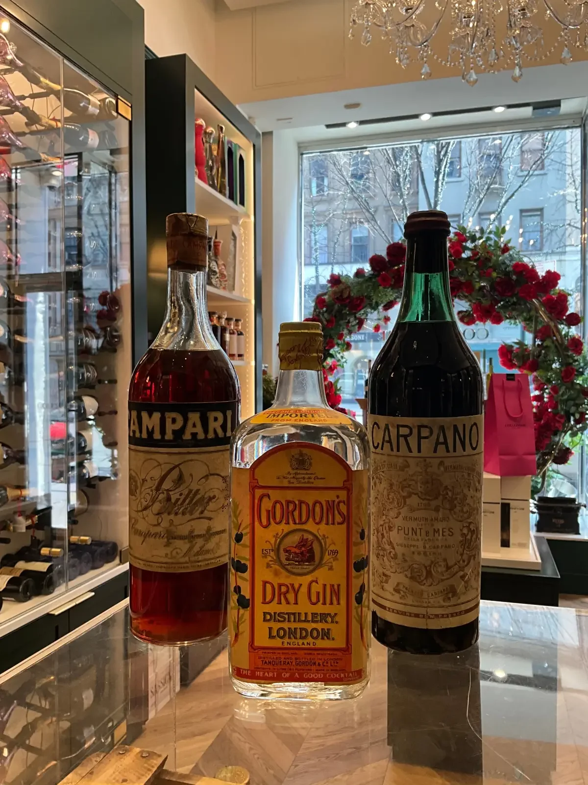 Vintage Negroni Set 1940s and 1950s 3 Legendary Bottles Collection — Vintage