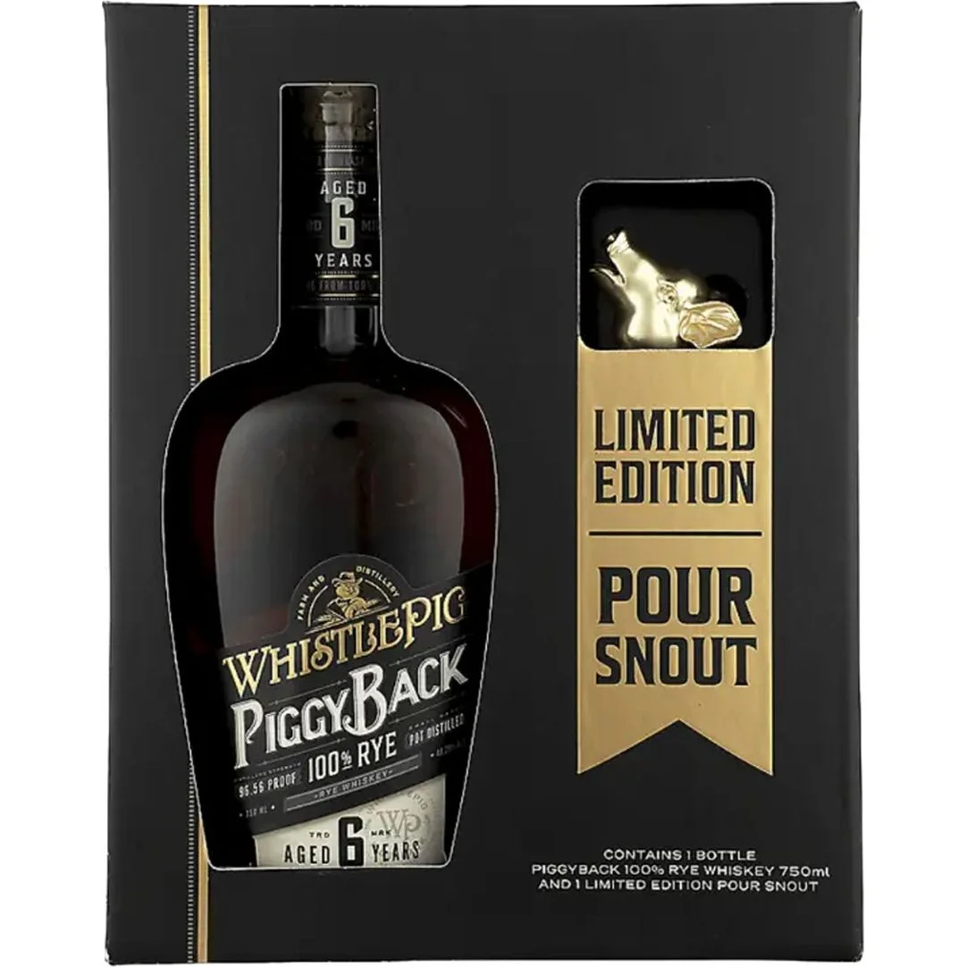 WhistlePig Piggyback 6 Year Old Rye Limited Edition Pour Snout 750 mL — WhistlePig