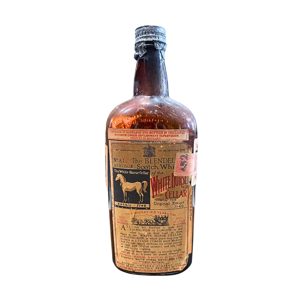 White Horse 8 Year Blended Scotch Whisky (Vintage) - 1930s/40s likely — White Horse