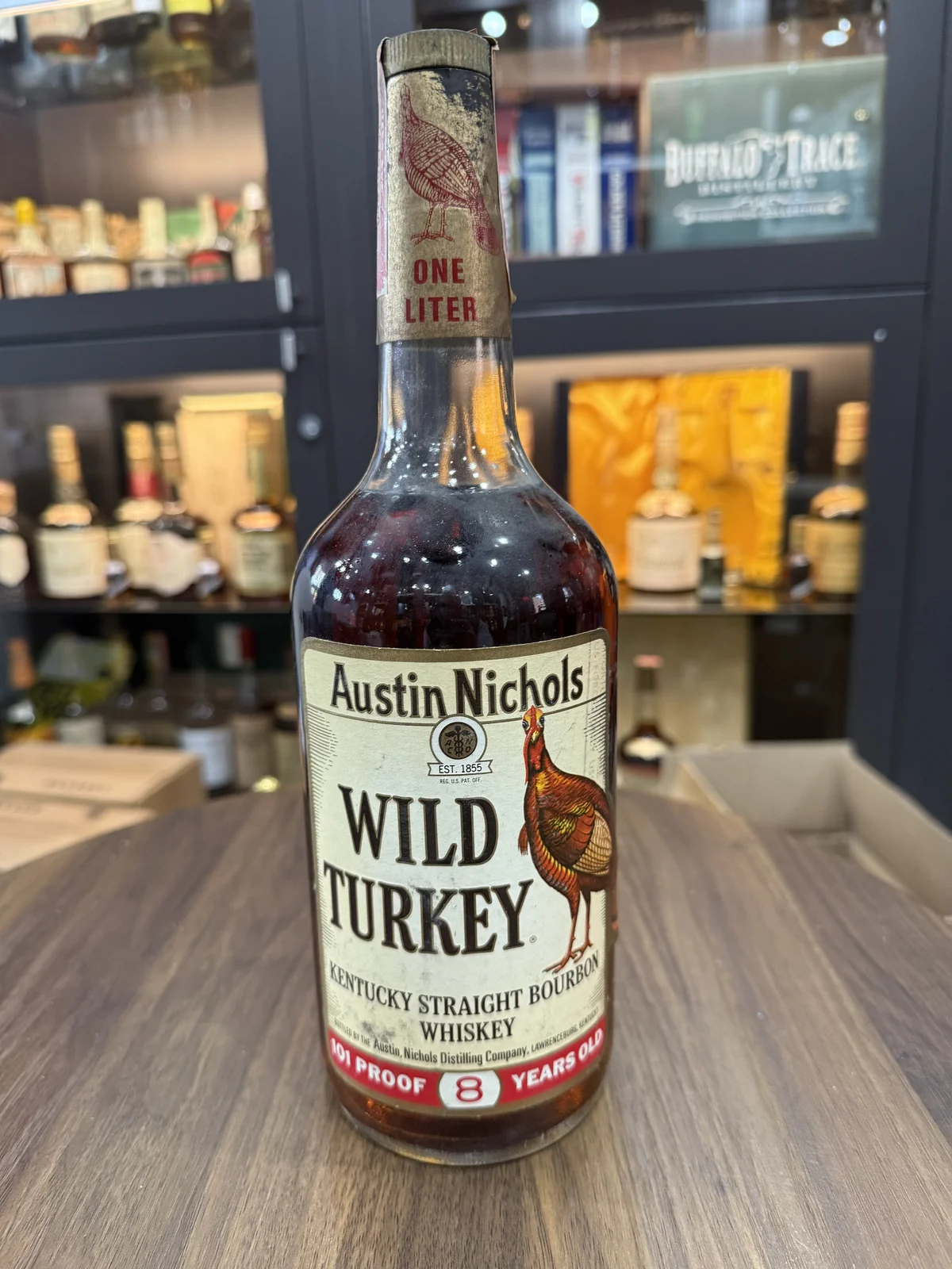Wild Turkey 8 year 101 proof - 1979 - Liter — Portage Liquors