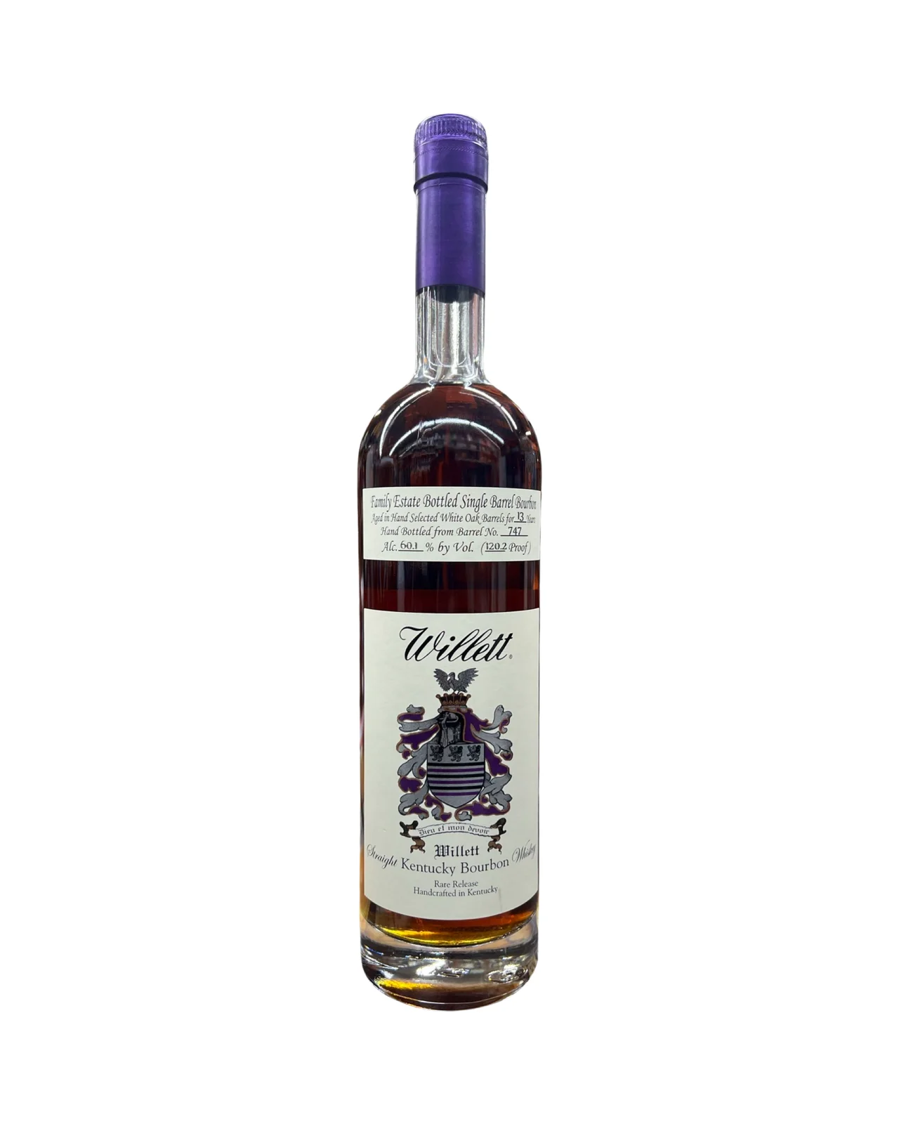 Willet Family Estate Bottled Single Barrel 13 Year Old Batch No. 747 Straight Bourbon Whiskey 750ml — Willett