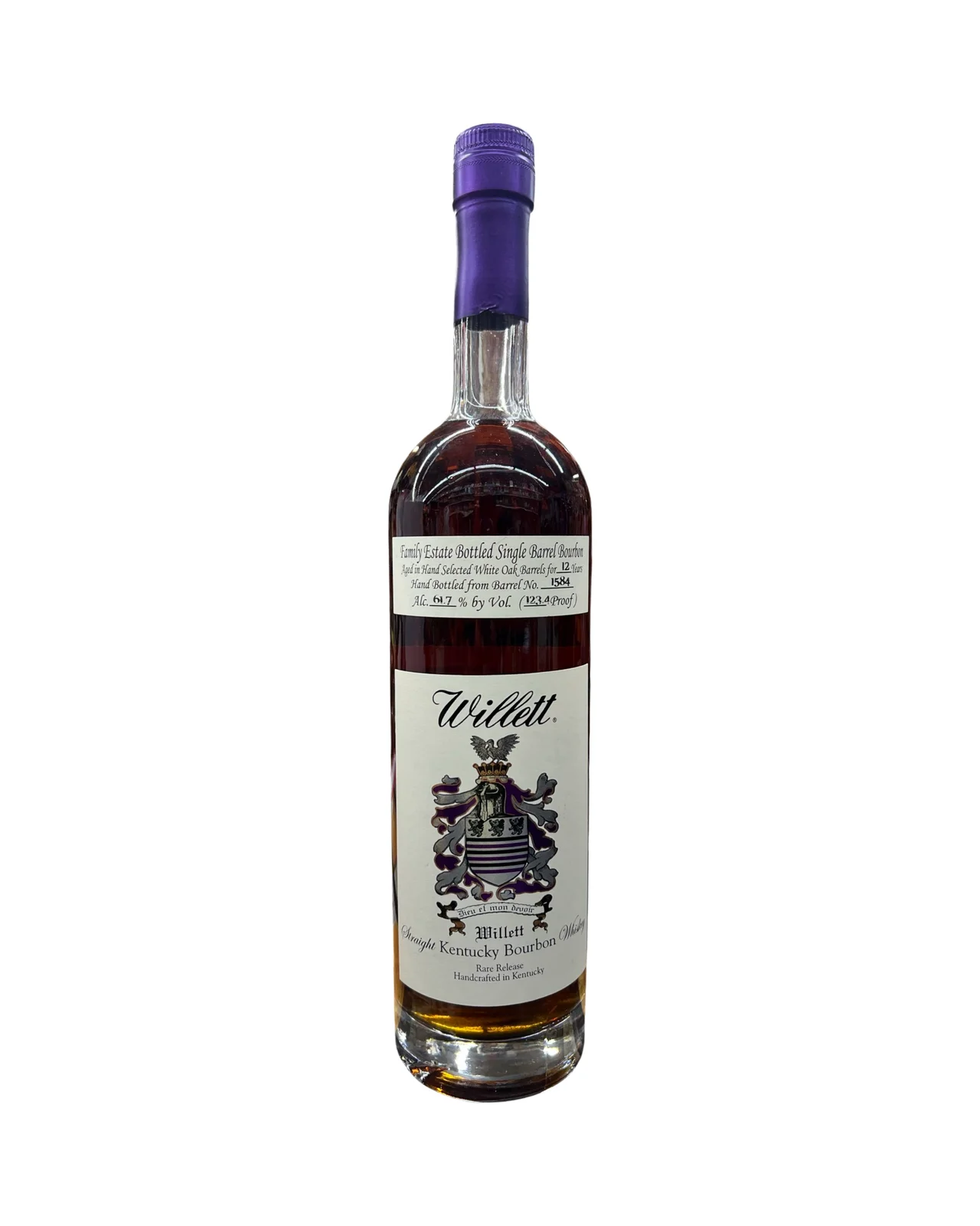 Willett Family Estate Bottled Single Barrel 12 Year Old Barrel No. 1584 Kentucky Straight Bourbon Whiskey — Willett