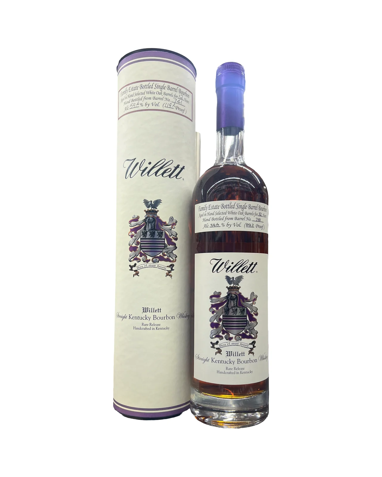 Willett Family Estate Bottled Single Barrel 12 Year Old Barrel No. 741 Kentucky Straight Bourbon Whiskey — Willett