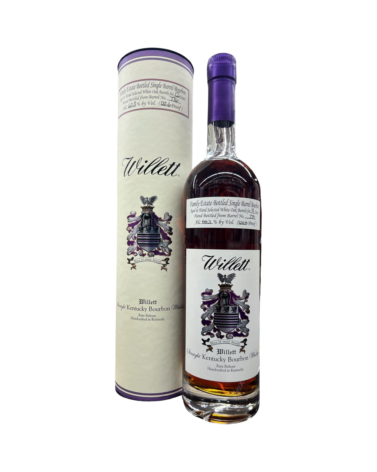 Willett Family Estate Bottled Single Barrel 12 Year Old Barrel No. 776 Kentucky Straight Bourbon Whiskey — Willett