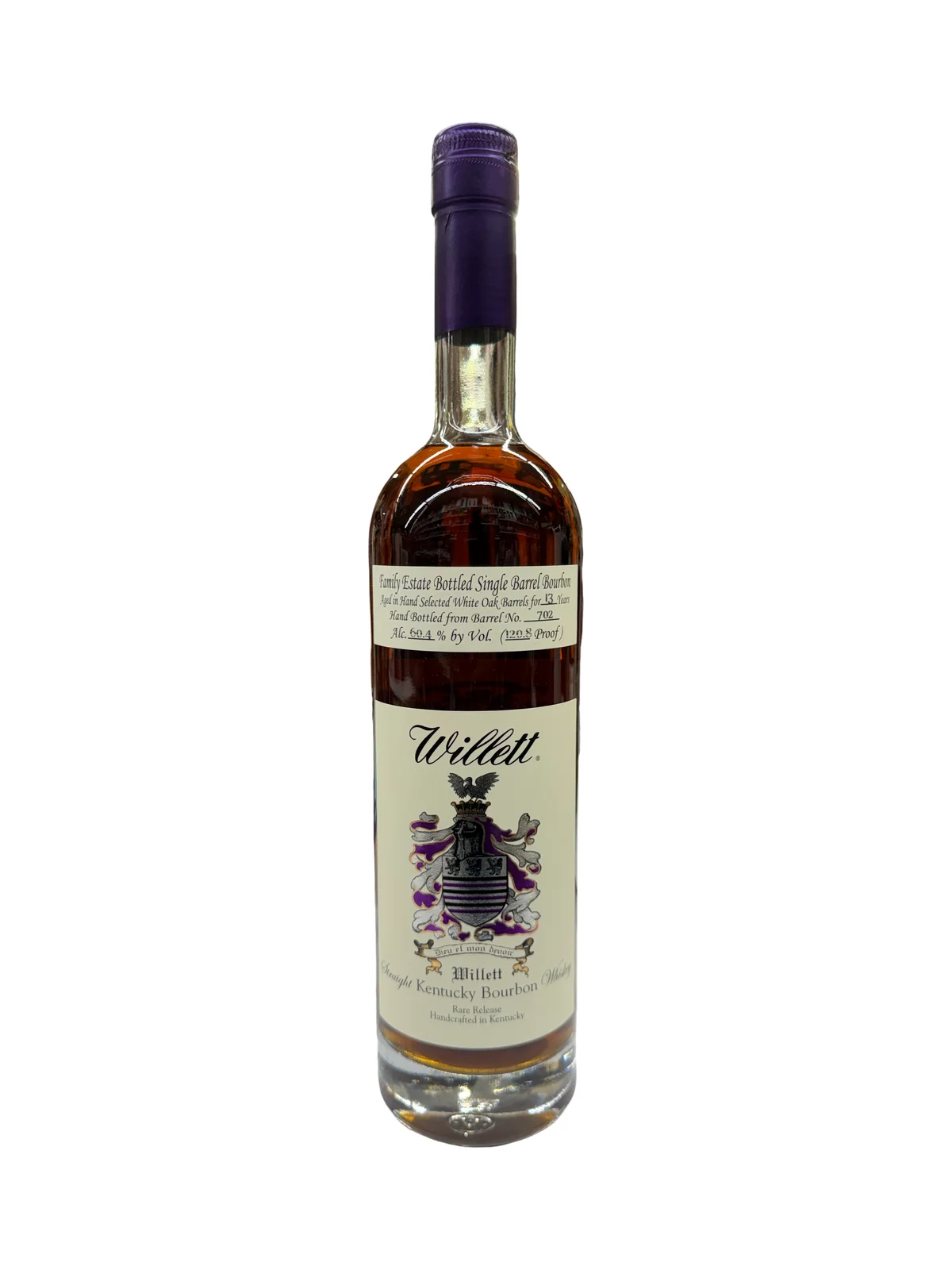 Willett Family Estate Bottled Single Barrel 13 Year Old Barrel No. 702 Straight Bourbon Whiskey 750ml — Willett