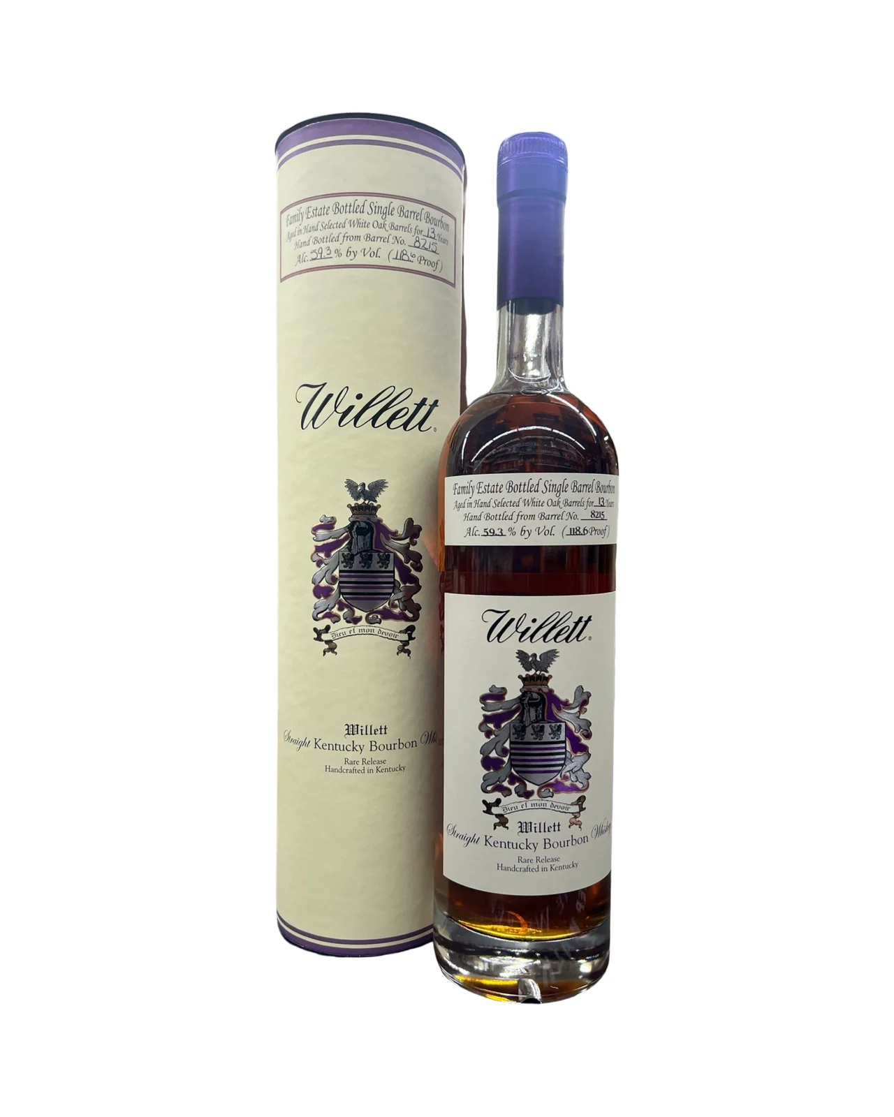 Willett Family Estate Bottled Single Barrel 13 Year Old Barrel No. 8215 Kentucky Straight Bourbon Whiskey — Willett