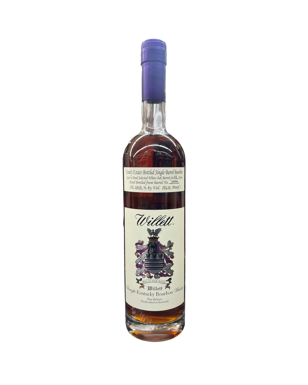 Willett Family Estate Bottled Single Barrel 14 Year Old Barrel No. 3669 Kentucky Straight Bourbon Whiskey (Dulce De Leche) — Willett