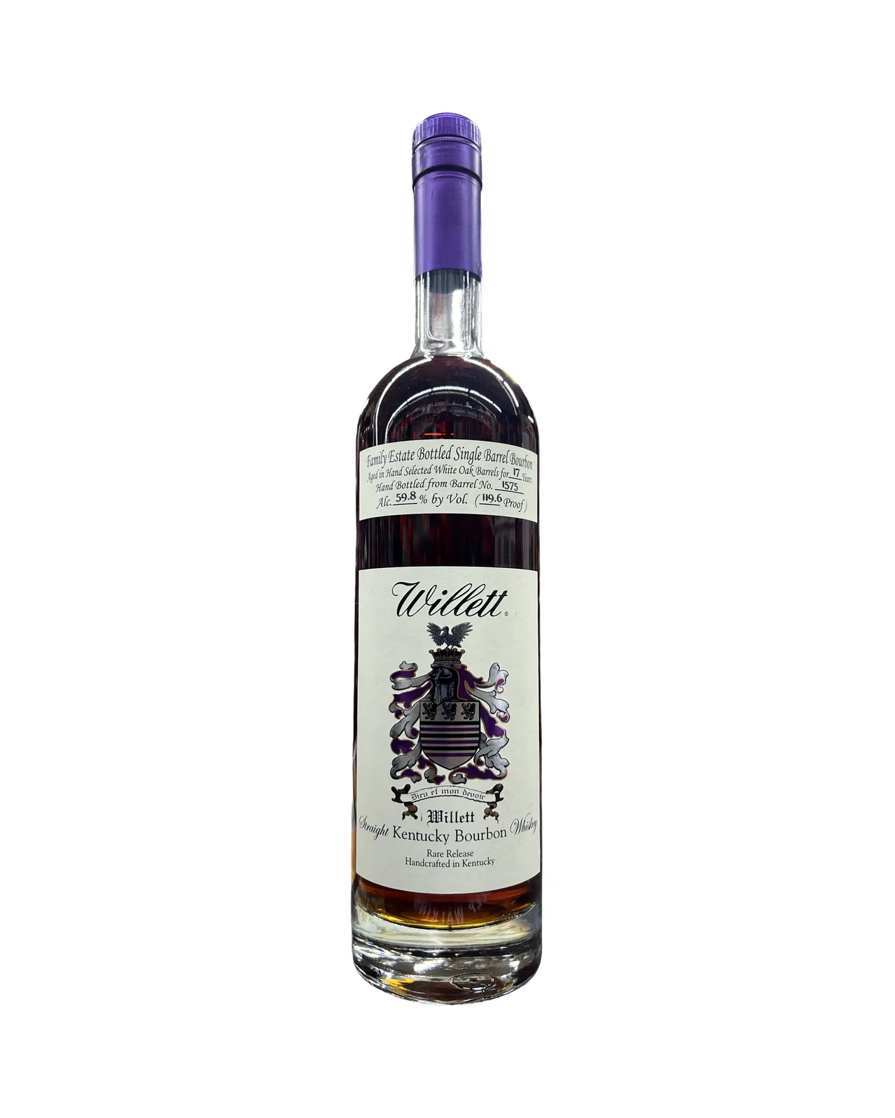 Willett Family Estate Bottled Single Barrel 17 Year Old Barrel No. 1575 Kentucky Straight Bourbon Whiskey — Willett