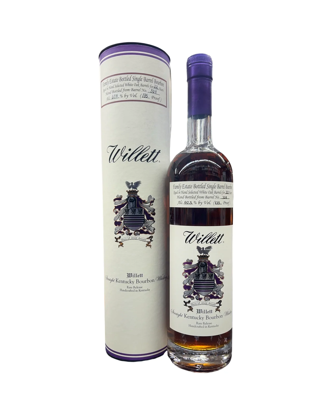 Willett Family Estate Bottled Single Barrel 22 Year Old Barrel No. 324 Kentucky Straight Bourbon Whiskey — Willett