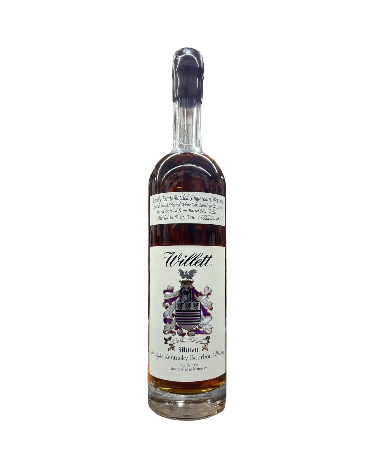 Willett Family Estate Bottled Single Barrel 5 Year Old Barrel No. 046 Wax Top Kentucky Straight Bourbon Whiskey 750ml — Willett