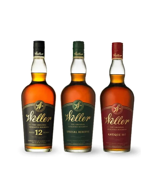 WL Weller Antique 107 Bourbon, Weller 12 year & Weller Special Reserve Bundle Pack — W. L. Weller