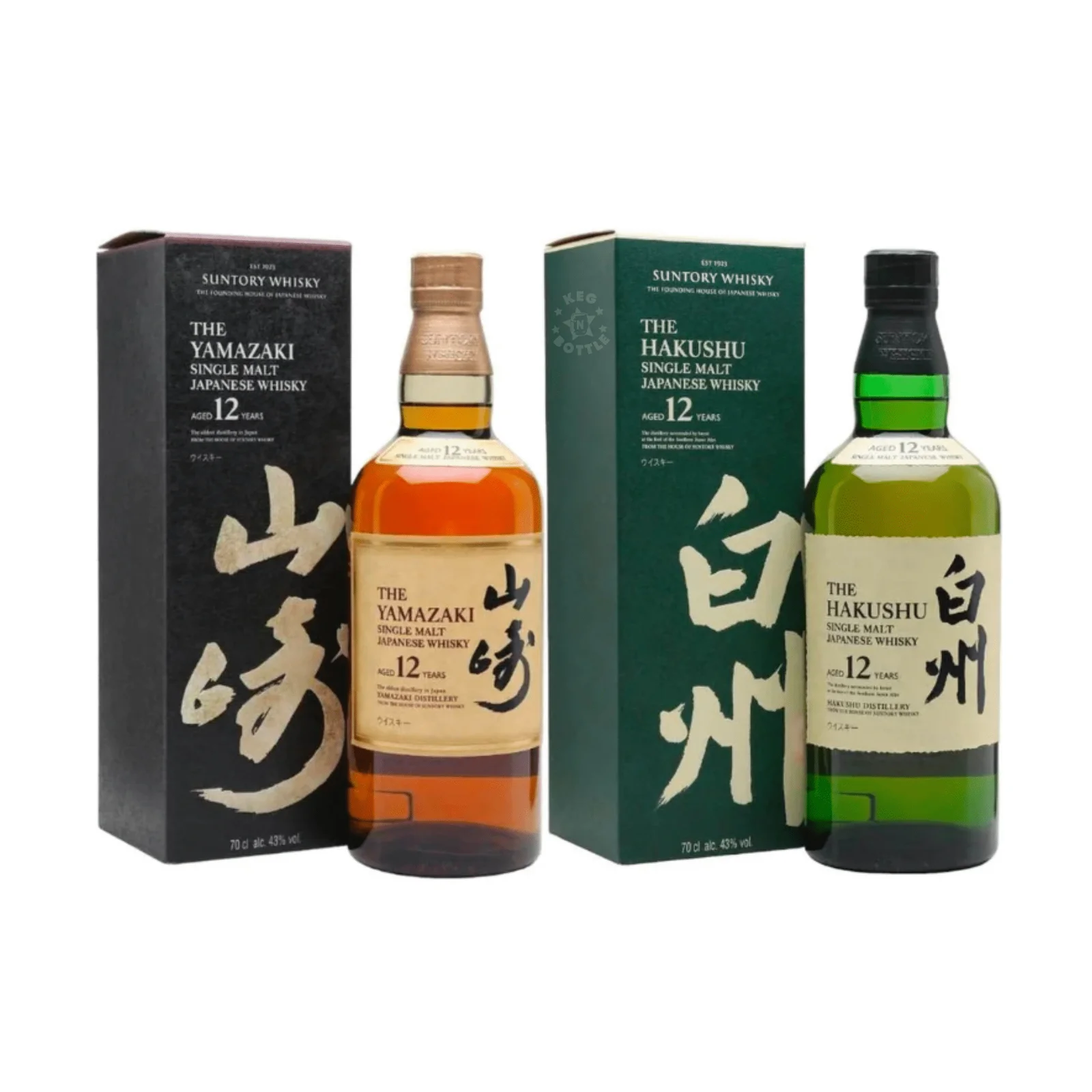 Yamazaki & Hakushu 12 Year Combo Pack (2 x 750 ml) — Suntory